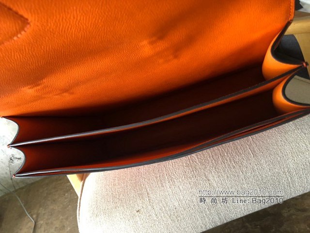 Hermes男包 密碼鎖 愛馬仕Kelly公事包38cm Epsom手掌紋橙色銀扣 Hermes男士手提包  tdh2086